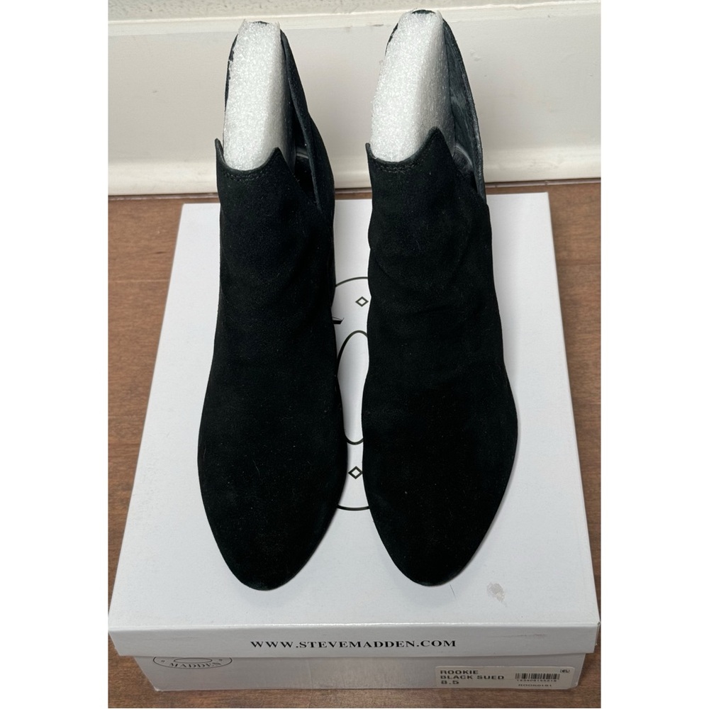 Steve Madden Rookie Booties in Black Suede